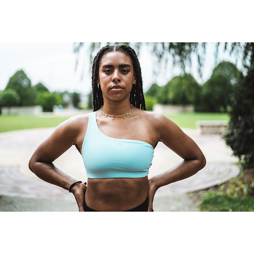 Unbothered-Single Strap Sports Bra