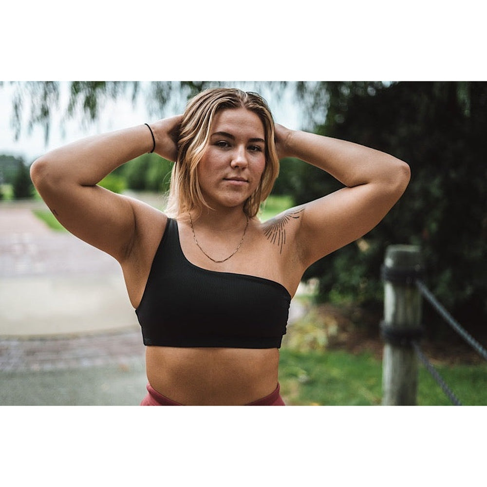Unbothered-Single Strap Sports Bra