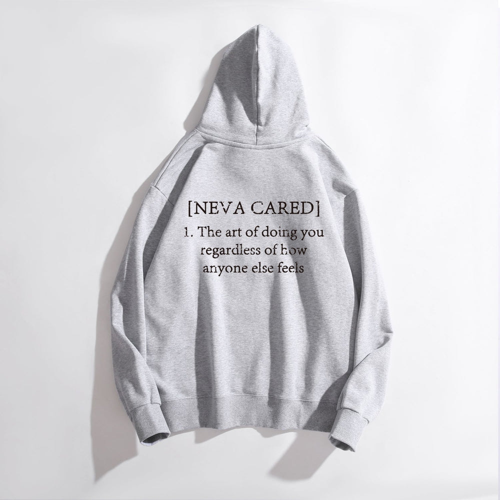 Heavy Unisex Nevacared Hoodie With Black Writing