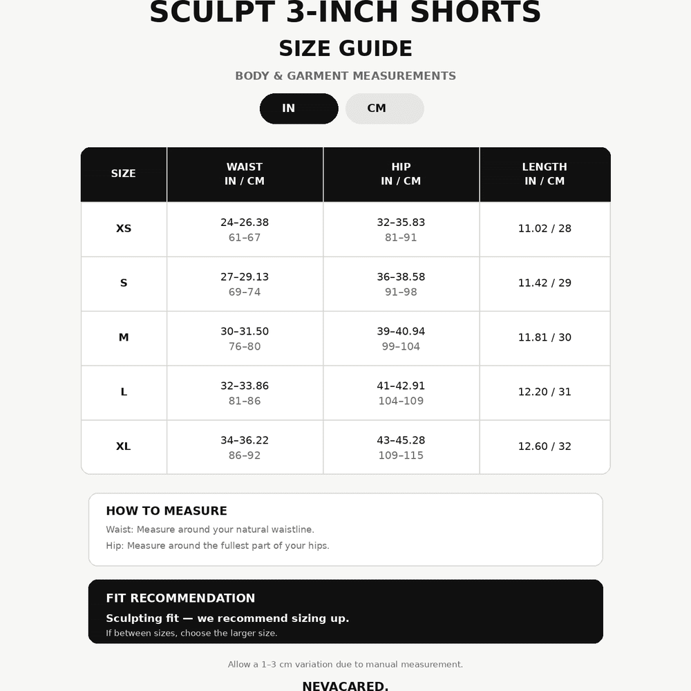 Sculpt 3-Inch Shorts