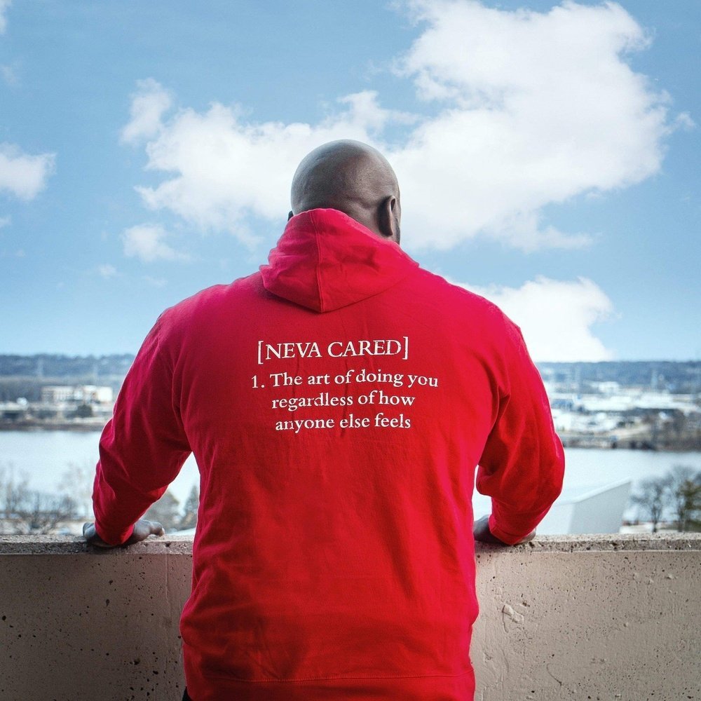 Heavy Nevacared Hoodie Uni-sex White Decals