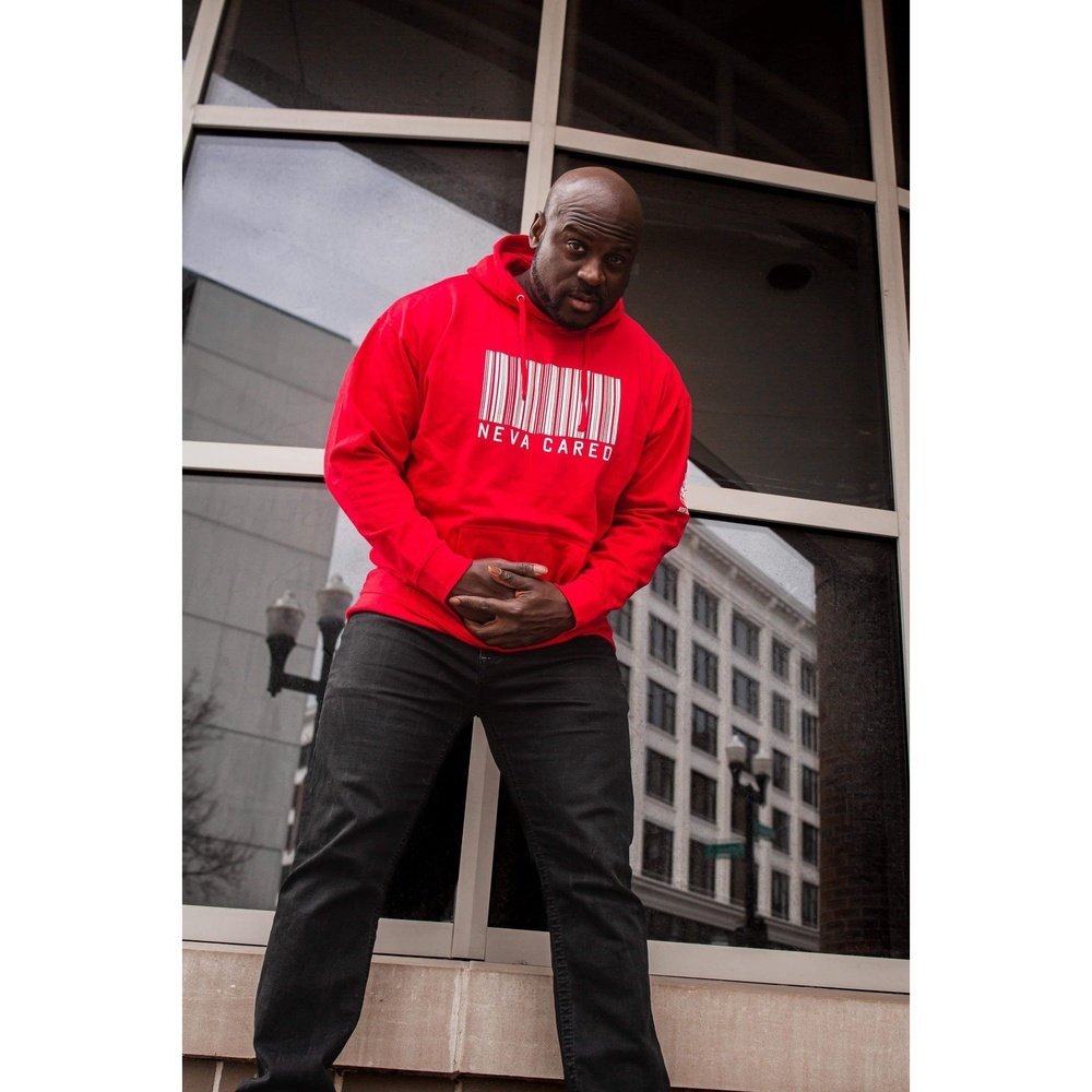 Heavy Nevacared Hoodie Uni-sex White Decals
