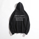 Heavy Nevacared Hoodie Uni-sex White Decals