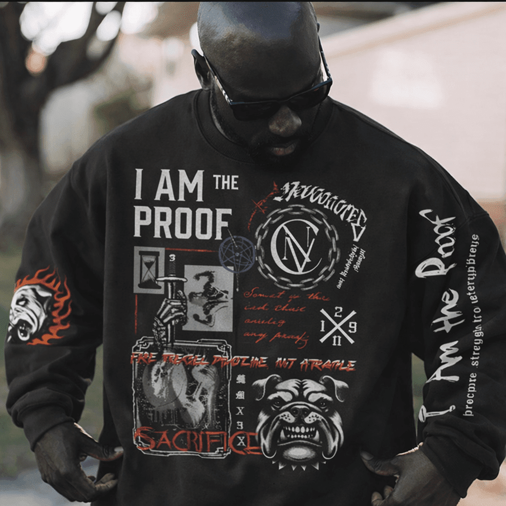 I Am Proof Graphic Crewneck Sweatshirt | Nevacared - NevacaredI Am Proof Graphic Crewneck Sweatshirt | NevacaredI Am Proof Graphic Crewneck Sweatshirt | Nevacared